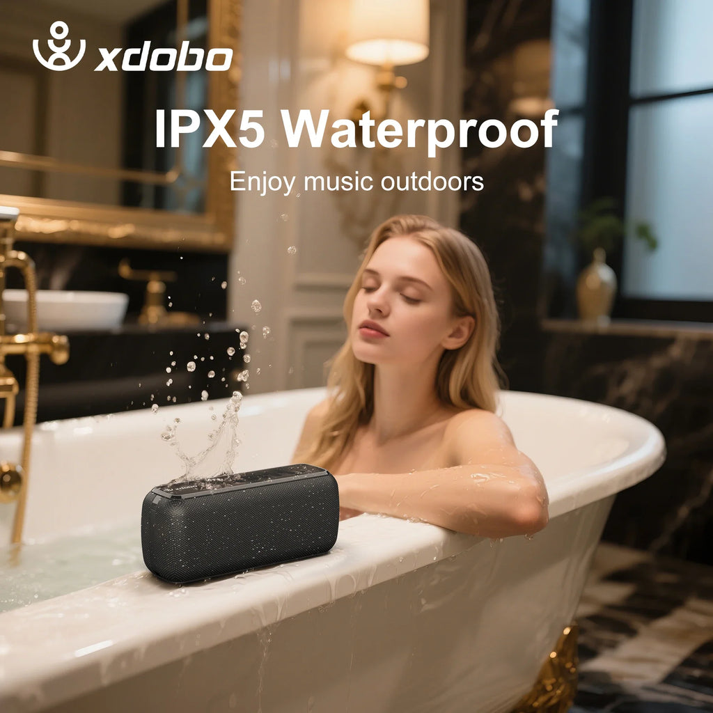 60W Portable Bluetooth Speaker (Bluetooth 5.0) – 6600mAh Power Bank, IPX5 Waterproof, TWS Wireless Bass Boombox