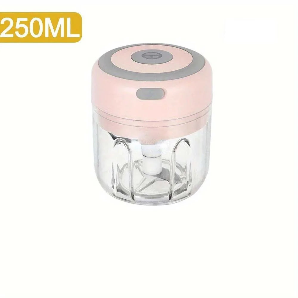 250ml (8.5 fl oz) Stainless Steel Electric Garlic & Ginger Chopper Mini Food Shredder
