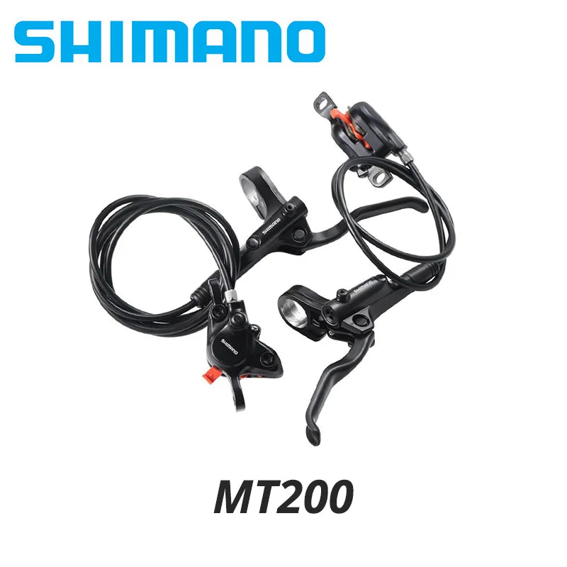 MTB Hydraulic Disc Brake Set – 2-Piston Caliper & 3-Finger Steel Lever, Front & Rear, 160mm Rotor Compatible