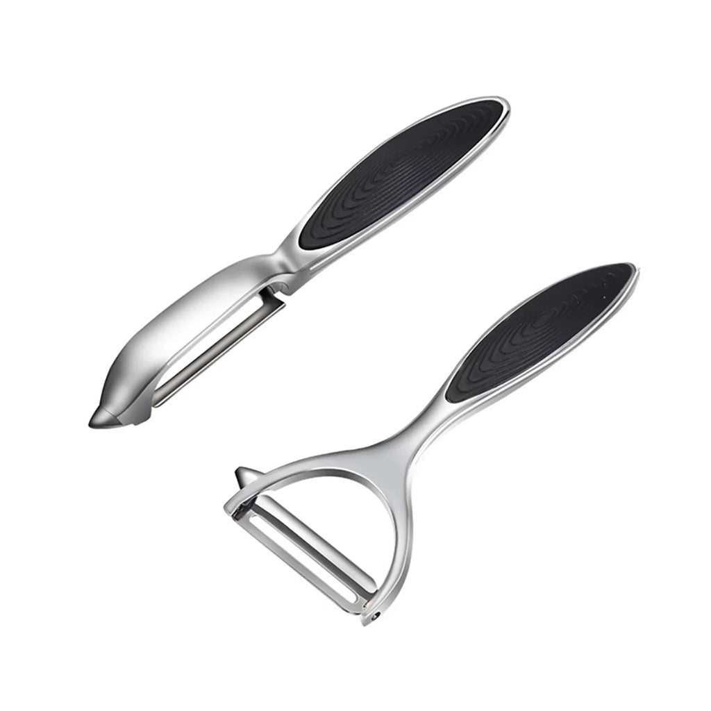 Stainless Steel Vegetable Peeler Set – Multifunctional Y & I Potato, Carrot & Fruit Peeler with Ergonomic Handle