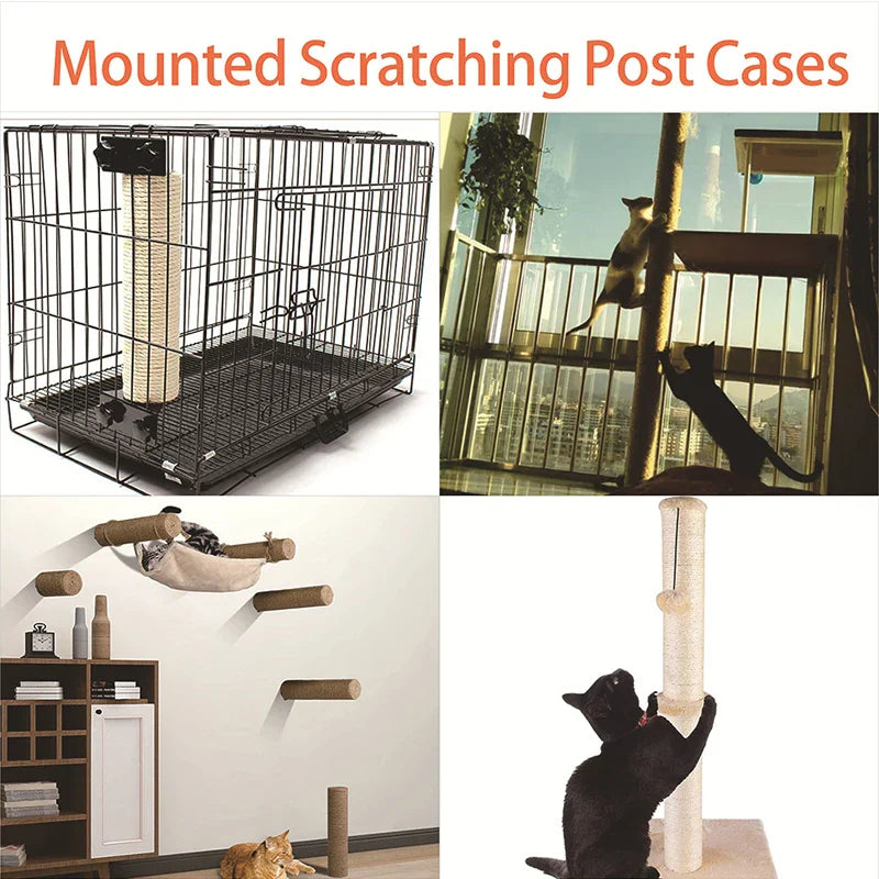 Cat Tree Replacement Scratching Post – Sisal Rope Climbing Post for Cat Tower, Multiple Lengths 12.5–50 cm (4.9–19.7 in), 7 cm Diameter