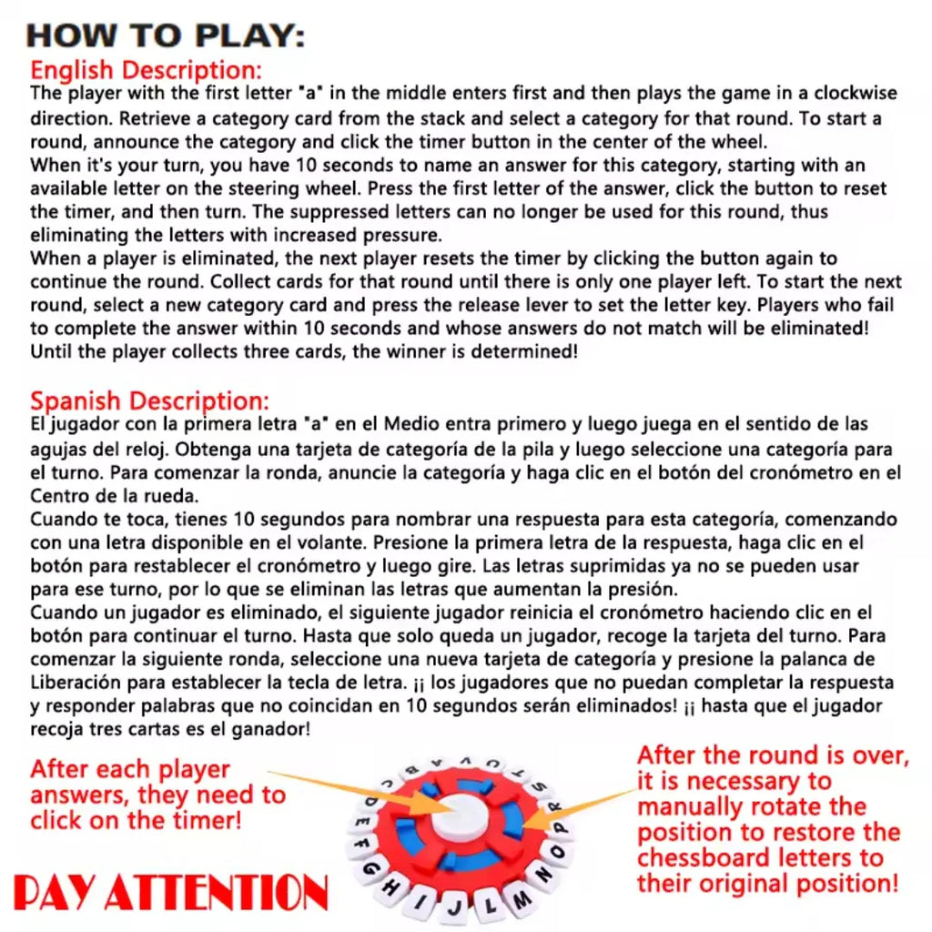 Basta Spanish Letter Board Game – Fast-Paced Family & Party Word Game for Kids & Adults