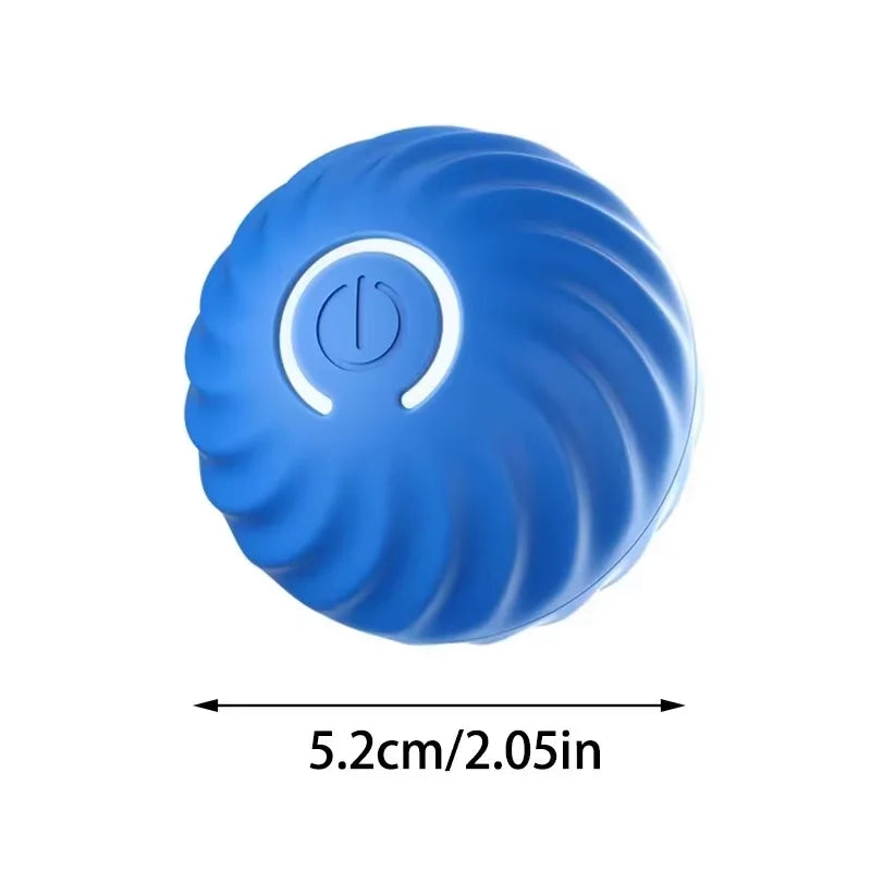 Interactive Rechargeable Gravity Jump Ball for Cats & Dogs - Bite-Resistant Auto-Rolling Chase Toy, 2.05 in (5.2 cm)