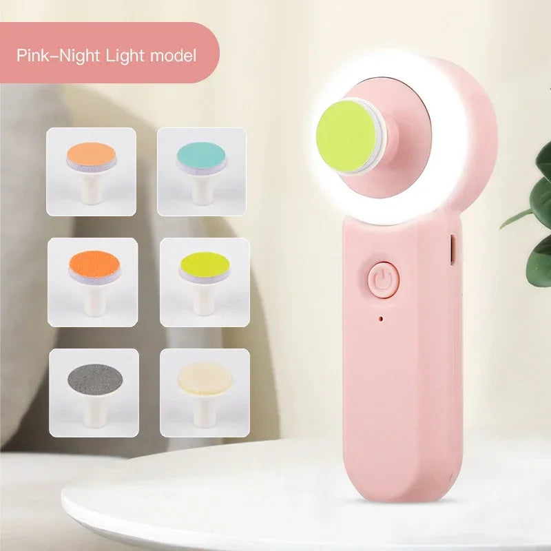 Luminous Rechargeable Baby Nail Grinder & Clipper Set - Electric Newborn Nail Trimmer with Night Light