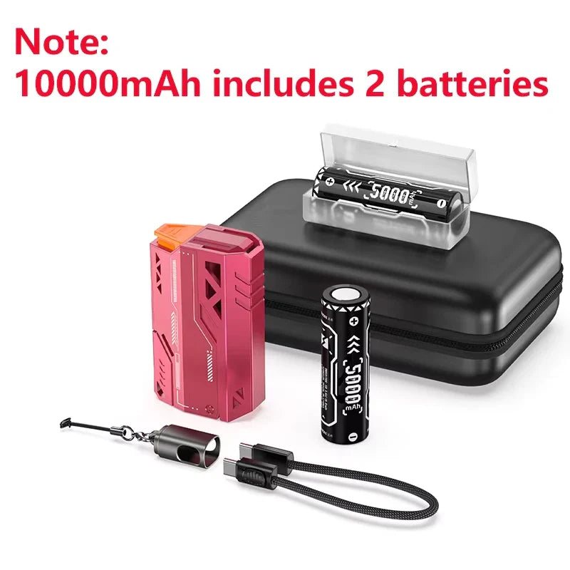 Detachable Power Bank 10,000–50,000mAh | 22.5W Fast Charge Replaceable Battery Pack with Built-In Cable
