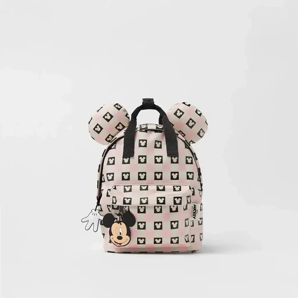 Cartoon Kids School Backpack for 4-6 Years, Nylon Zipper Two-Shoulder Bag