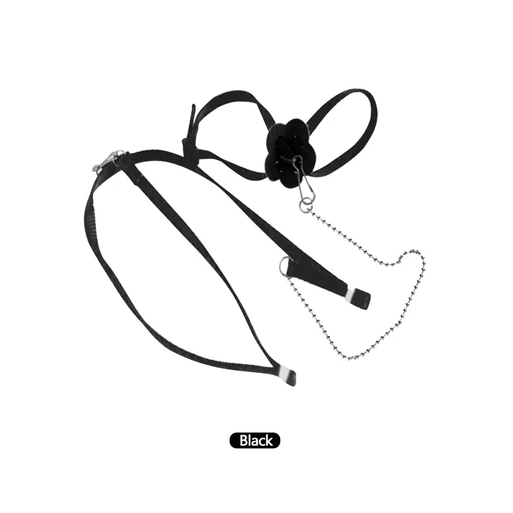 Adjustable Reptile Harness Leash 47.2 in (1.2 m) Nylon Anti-Bite Training Rope for Lizards, Turtles & Small Pets