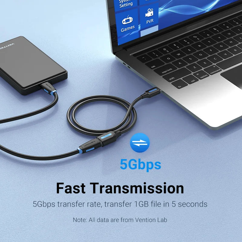 USB A Male to A Female Extension Cable - High-Speed USB 3.0/2.0, 0.5-3m (1.6-9.8 ft), Flat & Round