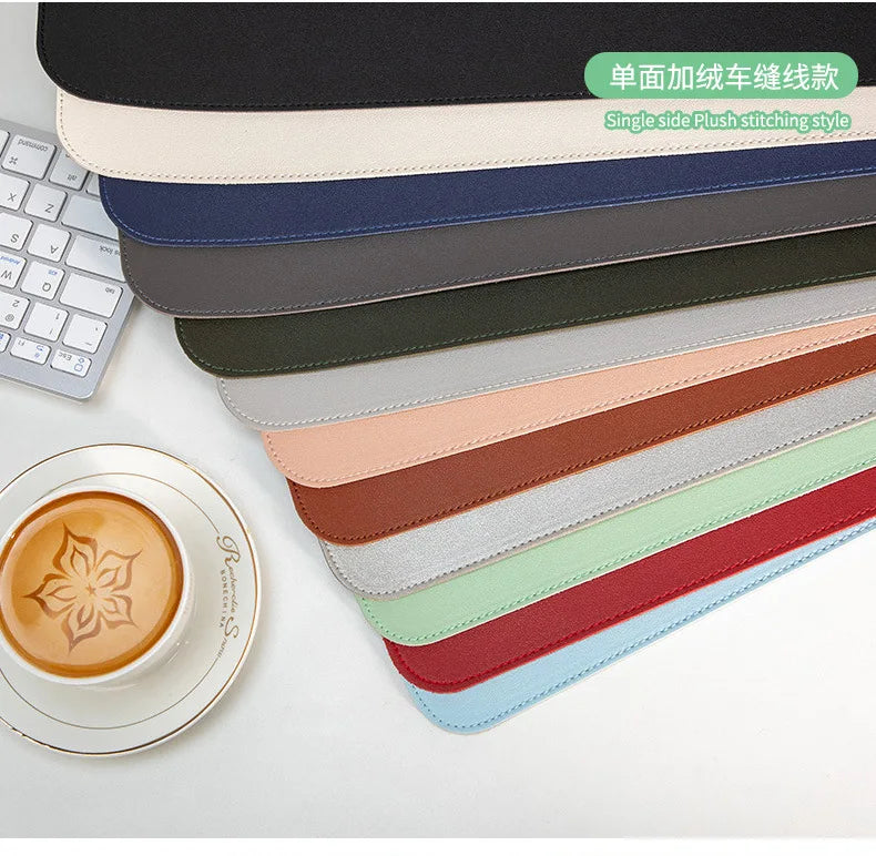White XXL Gaming Mouse Pad Large Waterproof Non-Slip PU Suede Desk Mat for Keyboard & Mouse