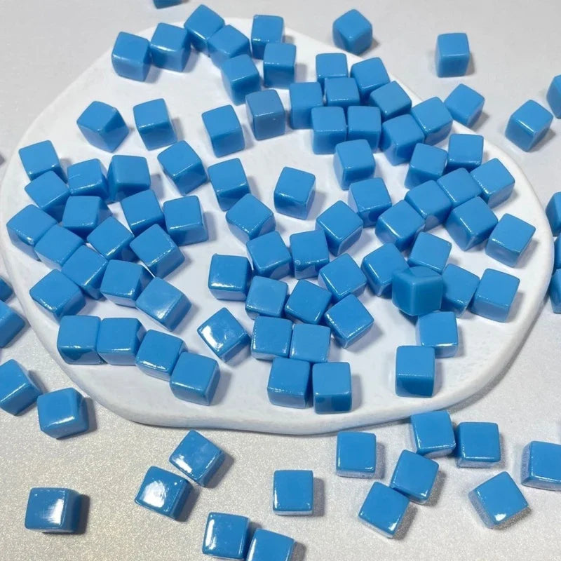 50-Pack 8mm Acrylic Cube Dice (0.31in) – 25 Translucent Colors Clear Game Pieces for Board Games & Crafts