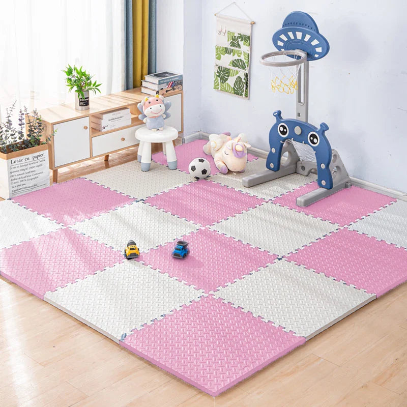 Interlocking Foam Puzzle Play Mat Tiles 30cm x 30cm (11.8 x 11.8 in) — 1cm Thick Baby & Kids Floor Padding for Playroom, Exercise, Yoga