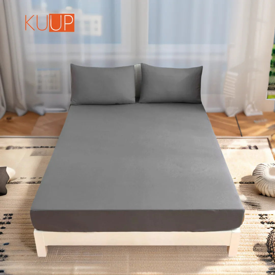 Elastic Fitted Sheet Mattress Cover – Multiple Sizes (90–200 x 200 cm | 35–79 x 79 in) – 100% Polyester, Deep Pocket (No Pillowcases)