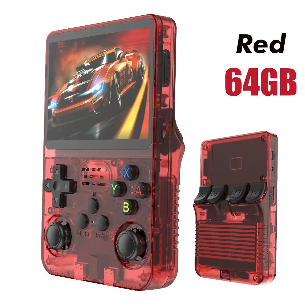 Retro Handheld Video Game Console Linux Portable Pocket Player, 3.5-inch (89 mm) IPS Screen, 64GB/128GB, 15,000+ Games, Mini HDMI