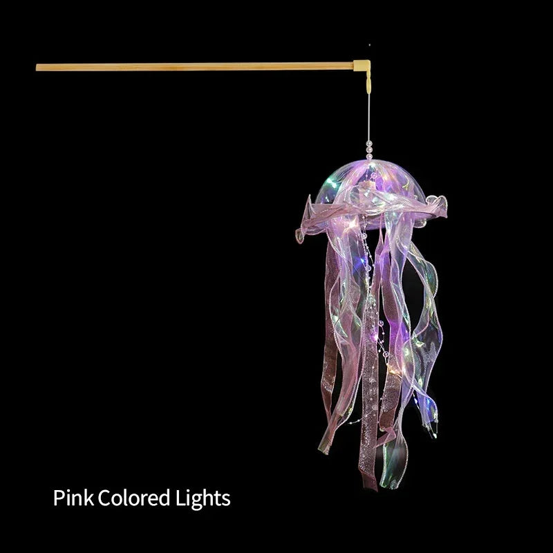 Jellyfish LED Lantern Night Light - Hanging Ocean Mermaid Bedroom & Party Decor for Kids
