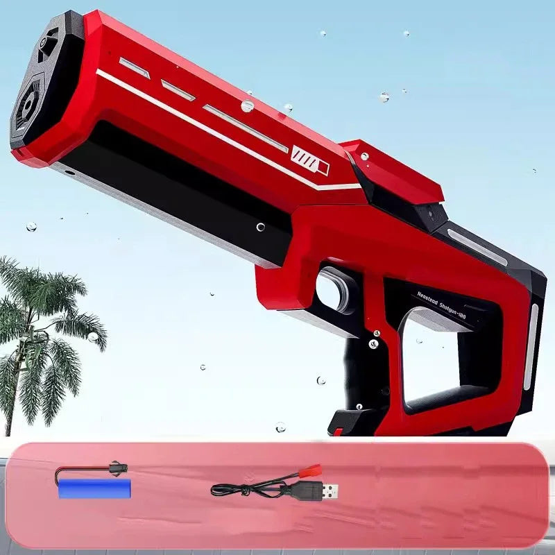 Electric Water Blaster for Adults – Powerful Automatic Water Gun with LED Flash, Lithium Battery-Powered Beach & Pool Toy for Teens & Kids