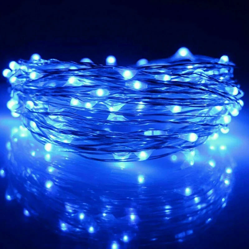 Battery-Powered Fairy LED Copper Wire String Lights - 1/2/3/5/10 m (3.3/6.6/9.8/16.4/32.8 ft) - Indoor Outdoor Wedding Bedroom Decor