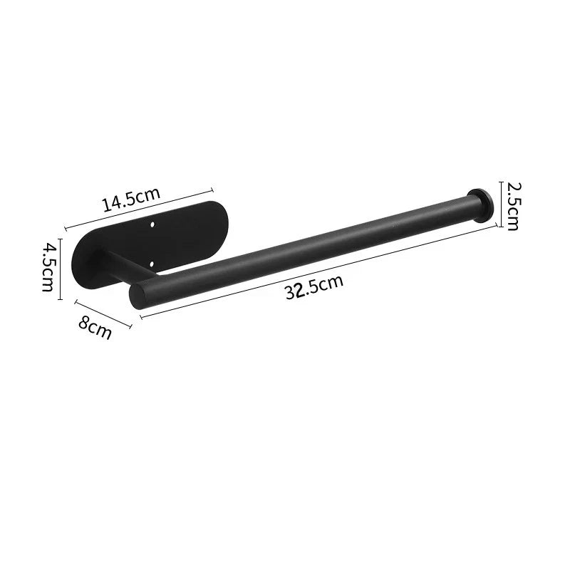 Stainless Steel No-Drill Self-Adhesive Wall-Mount Paper Towel & Toilet Roll Holder
