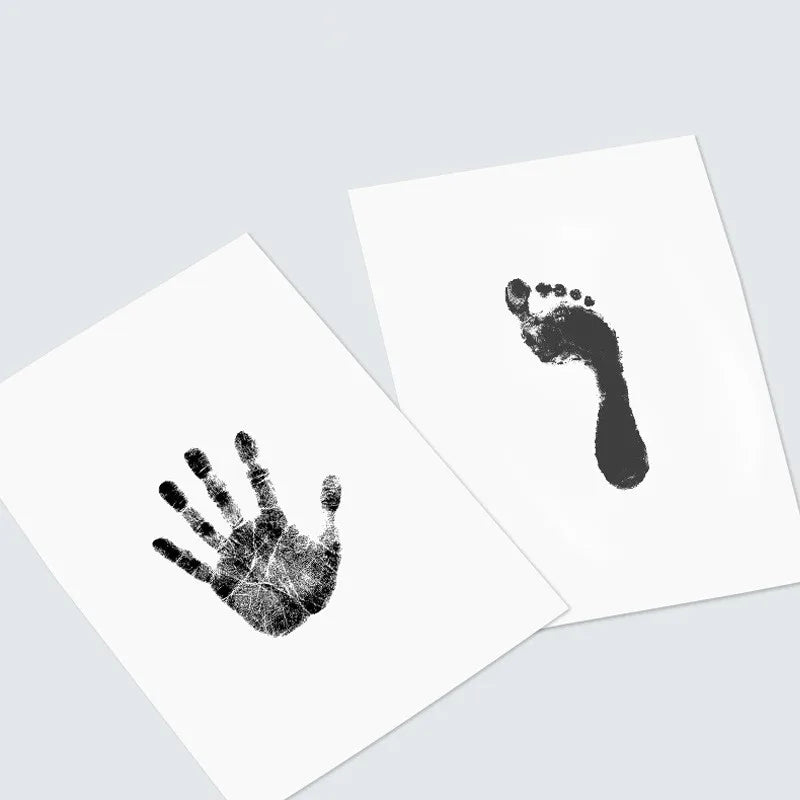 Newborn Baby Handprint & Footprint Keepsake Kit with Clean-Touch Ink Pad and Photo Frame for 0–6 Months