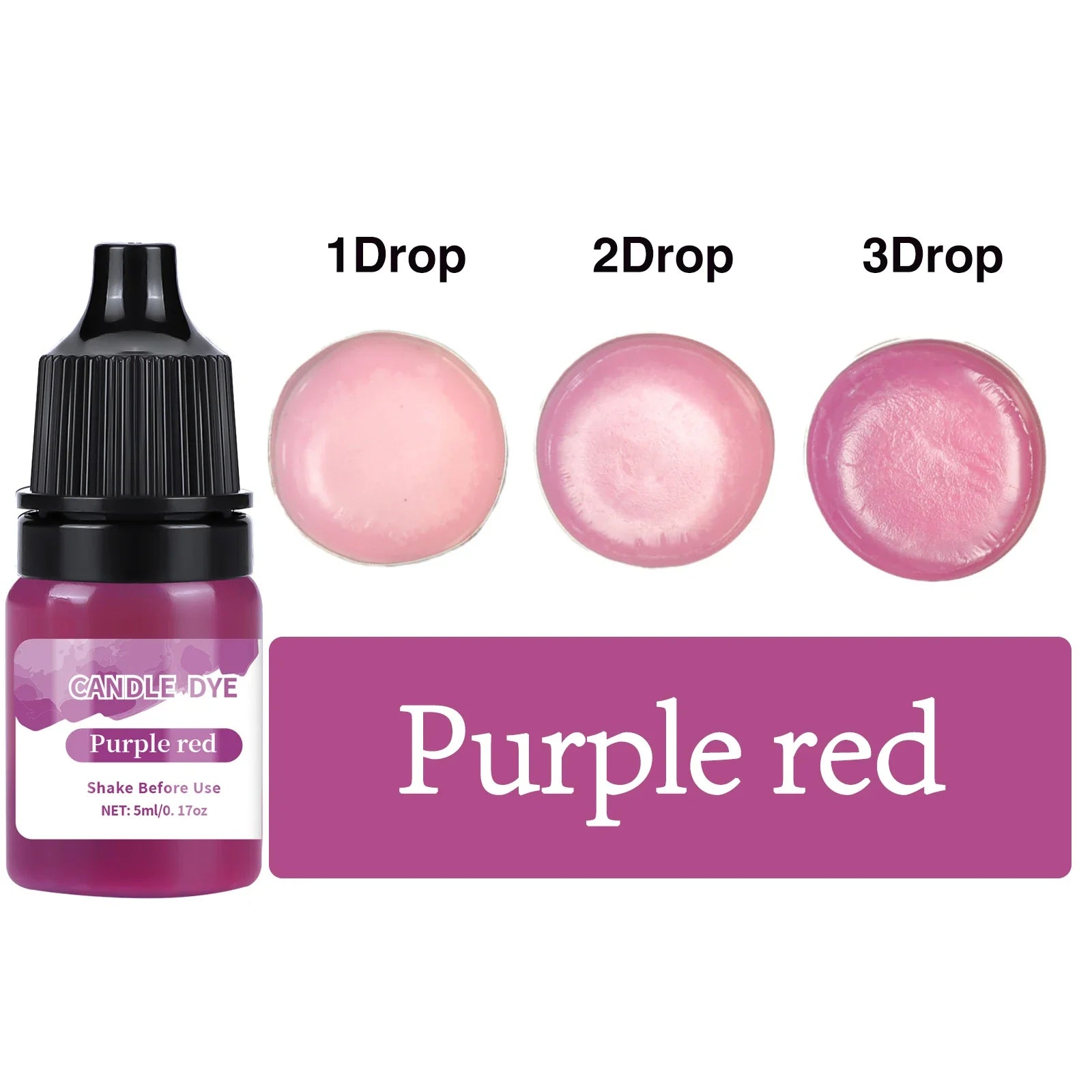 5 ml (0.17 fl oz) Liquid Candle Wax Colorant – Non-Toxic High-Concentration Pigment for Soy Candles & Soap DIY
