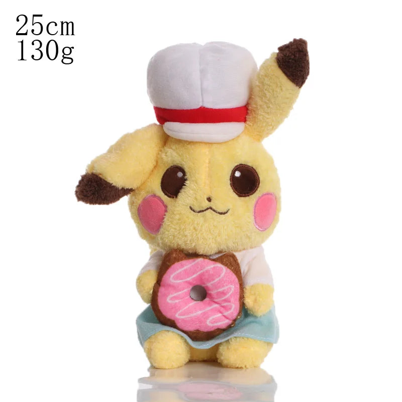 Pikachu & Friends 8 in (20 cm) Plush Stuffed Animal — Pikachu Charmander Squirtle Bulbasaur Eevee Scorbunny Gengar Snorlax Christmas Gift