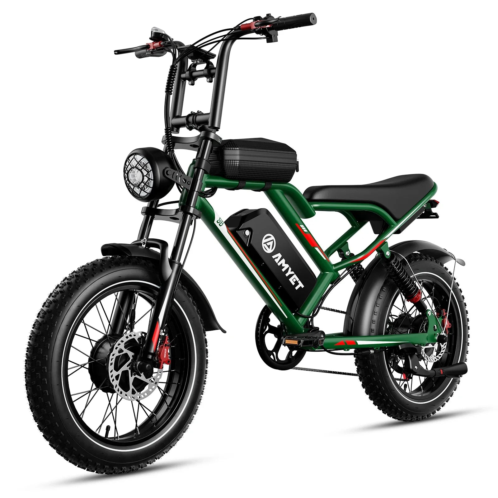 2000W Dual Motor Electric Bike 48V 25Ah | 20 x 4.0 in Fat Tire Ebike, 7-Speed, Full Suspension, Hydraulic Disc Brakes
