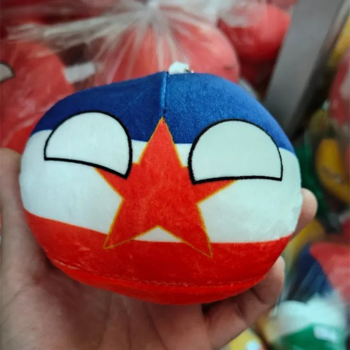 Polandball Countryball Plush Keychain 10 cm (3.9 in) 70 Designs Country Ball Pendant Stuffed Toy for Kids