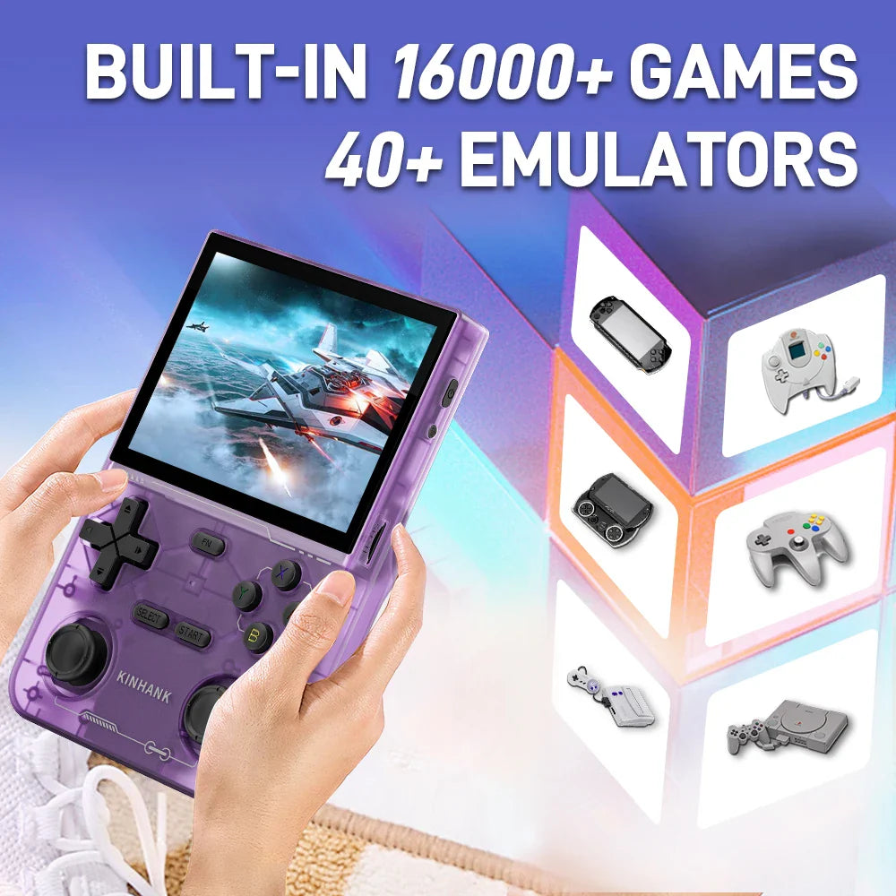 Open Source Retro Handheld Game Console – 16,000+ Classic Games | PS1/PSP/N64/DC Emulators | 3.5-inch (8.9 cm) 500 nit IPS Display | 3500 mAh Battery