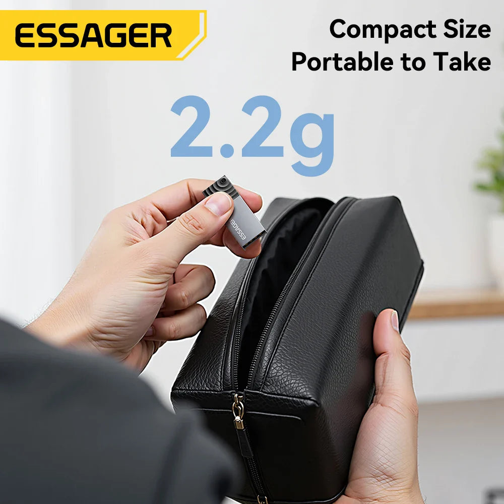 2-in-1 USB-C & USB 2.0 Micro SD/TF Card Reader Adapter - Mini Memory Reader for iPhone, iPad, MacBook & Android