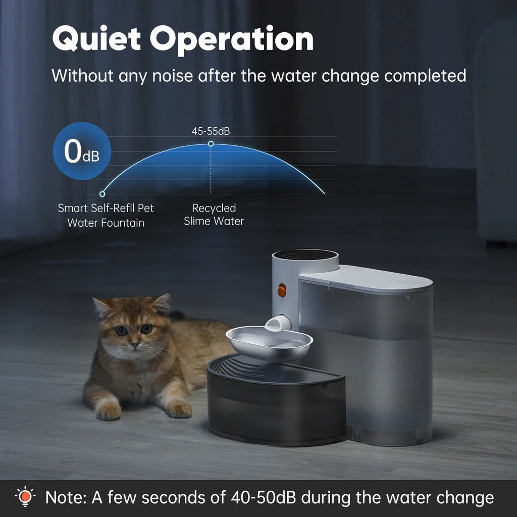 Automatic Stainless Steel Pet Water Fountain 3L Rechargeable Wireless Drinking Bowl for Cats & Small Dogs
