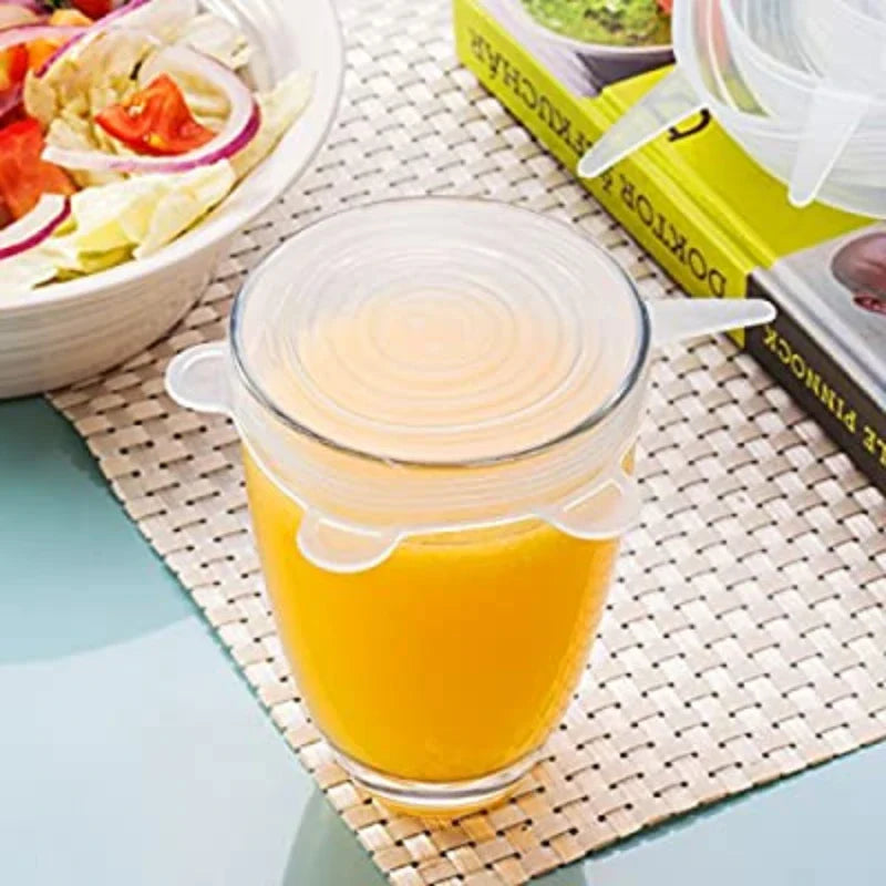 12-Pack Small Silicone Stretch Lids 2.5–3.5 in (6.5–9 cm) BPA-Free Reusable Seal Covers for Mason Jars, Cans & Mugs