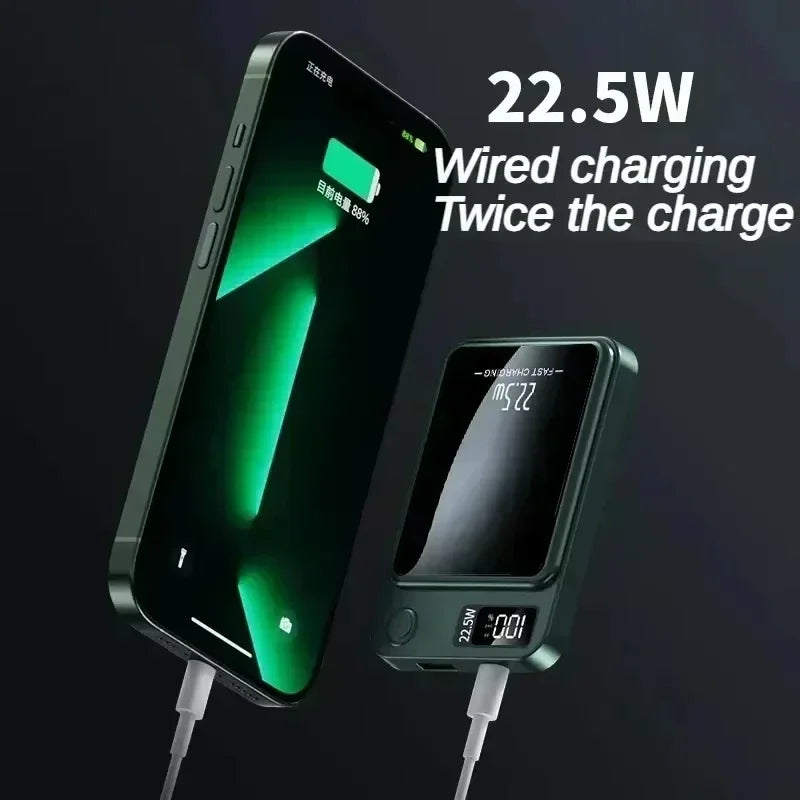 Magnetic Wireless Power Bank 200000mAh 22.5W Fast Charging Portable Charger with Digital Display for iOS & Android
