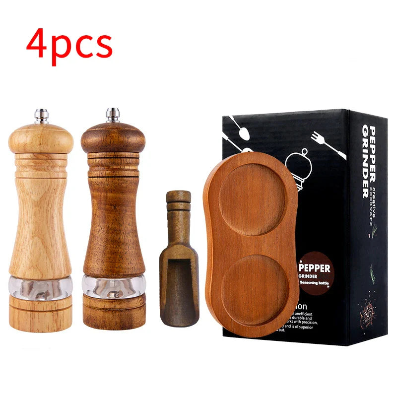 Manual Pepper Mill – Acrylic & Rubber Wood with Ceramic Core | Freshly Ground Pepper Grinder