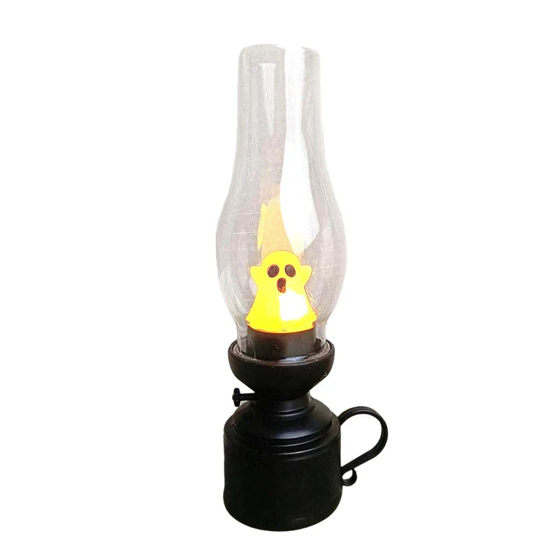 Calcifer Flameless LED Night Light Cartoon Kerosene Lamp Retro Decorative Bedside Candle