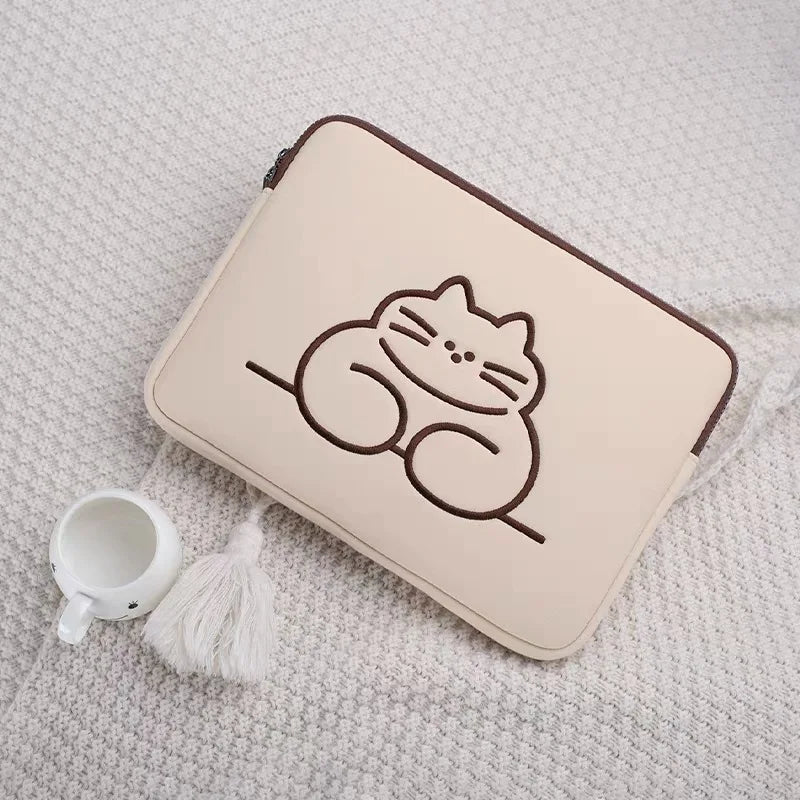 Cute Animal Print Shockproof Laptop Sleeve 13–16 inch (33–40.6 cm) Zipper Pouch for 13/13.3/14/15/15.6/16