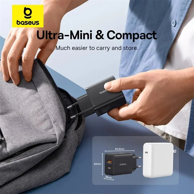 20W PD USB-C Fast Charger Dual Port (USB-C + USB-A) QC3.0/QC4.0 Quick Charge for iPhone 15 14 13 12 11 Samsung Xiaomi