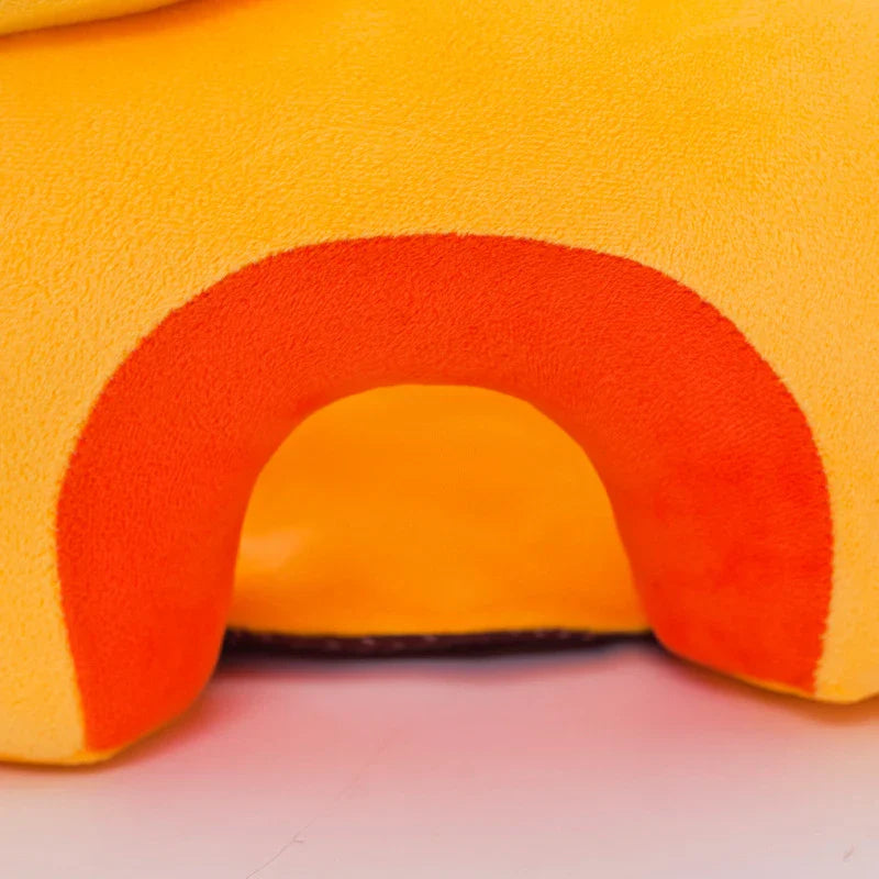 Plush Baby Seat Cover 55 x 55 x 40 cm (21.7 x 21.7 x 15.7 in) Cartoon Toddler Learn-to-Sit Support Chair Cover (No Filling)