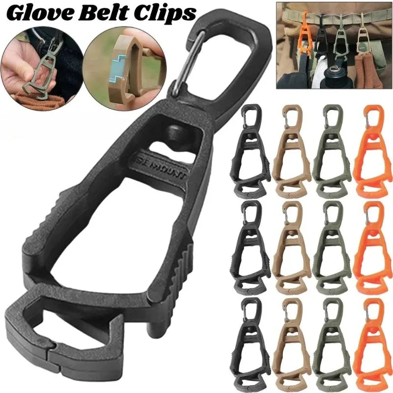 Anti-Drop Glove Clip Hanger, Portable Work Gloves Holder Belt Clamp for Construction & Outdoor