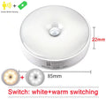USB Rechargeable Motion Sensor LED Night Light – PIR Closet Under-Cabinet Stairway Lamp, Warm/Cold White
