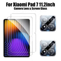 2-Pack Tempered Glass Screen Protector for 11.2-inch (28.4 cm) & 12.4-inch (31.5 cm) Tablets with 2 Camera Lens Covers