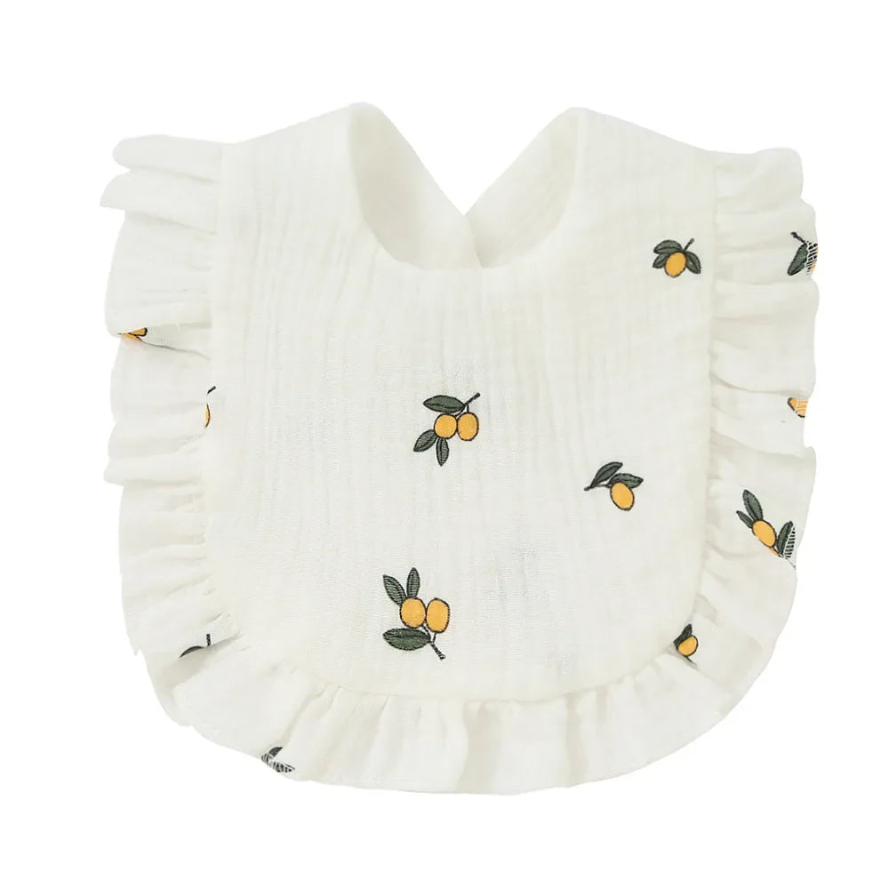 Baby Cotton U-Shaped Waterproof Bibs 28 x 30 cm (11 x 12 in) Cartoon Drool Saliva Scarf Burp Cloths, Unisex Feeding
