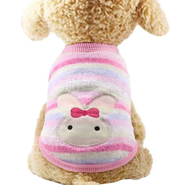 Cartoon Fleece Pet Sweater – Winter Warm Dog & Cat Coat (XXS-XL)