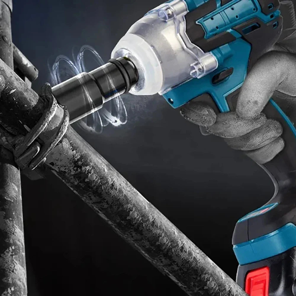 2-in-1 Brushless Cordless Impact Wrench 1/2-Inch Drive with LED Light — 520 N·m Max Torque, Compatible with 18V Batteries