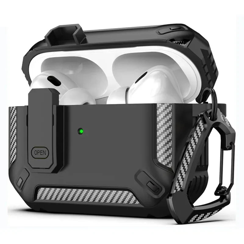 Security Lock Shockproof Silicone Case for Wireless Pro Earbuds – Protective Earphone Cover
