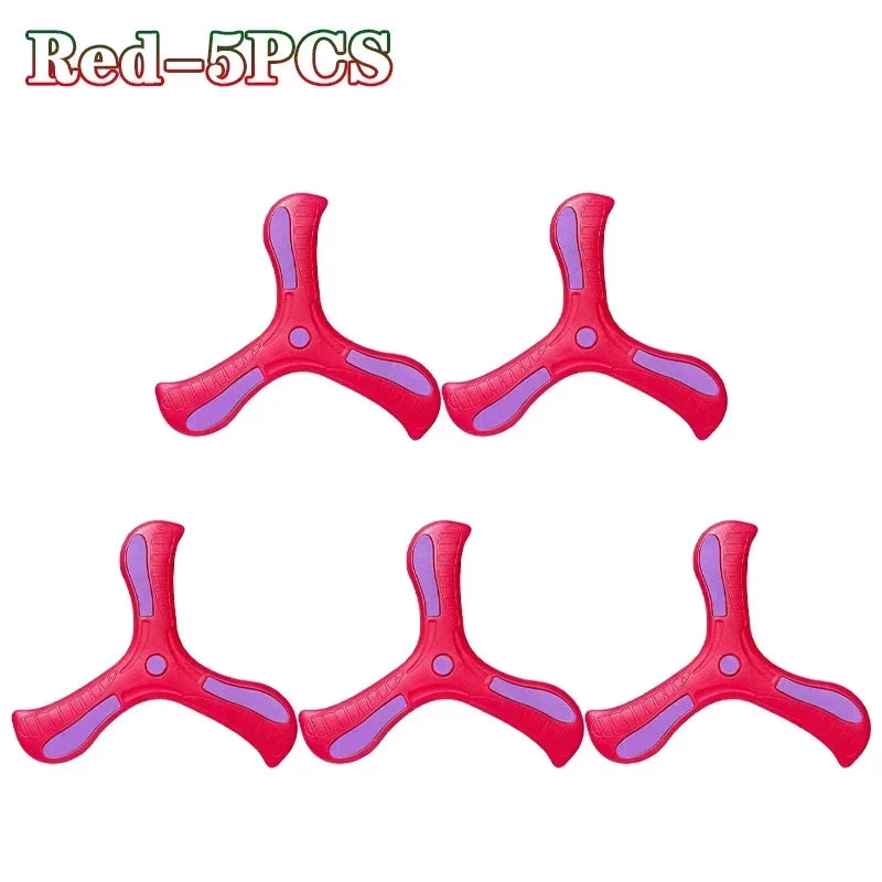 Soft Foam Three-Leaf Boomerang Flying Disc for Kids & Adults, Beginner-Friendly Outdoor Throwing Toy