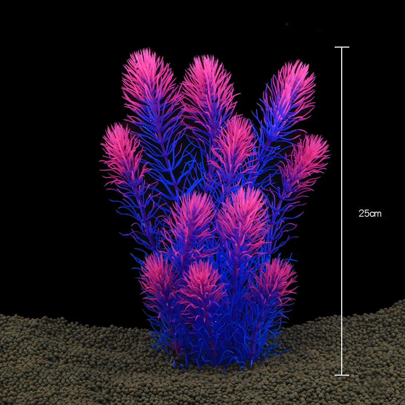 Artificial Aquarium Plants — Plastic Underwater Decorations for Fish Tanks, Realistic Aquarium Decor