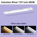 LED Motion Sensor Cabinet Light 15.7 in (40 cm) Dimmable Rechargeable Wireless Night Lamp for Kitchen Closet Wardrobe Living Room 3 Color Temperatures