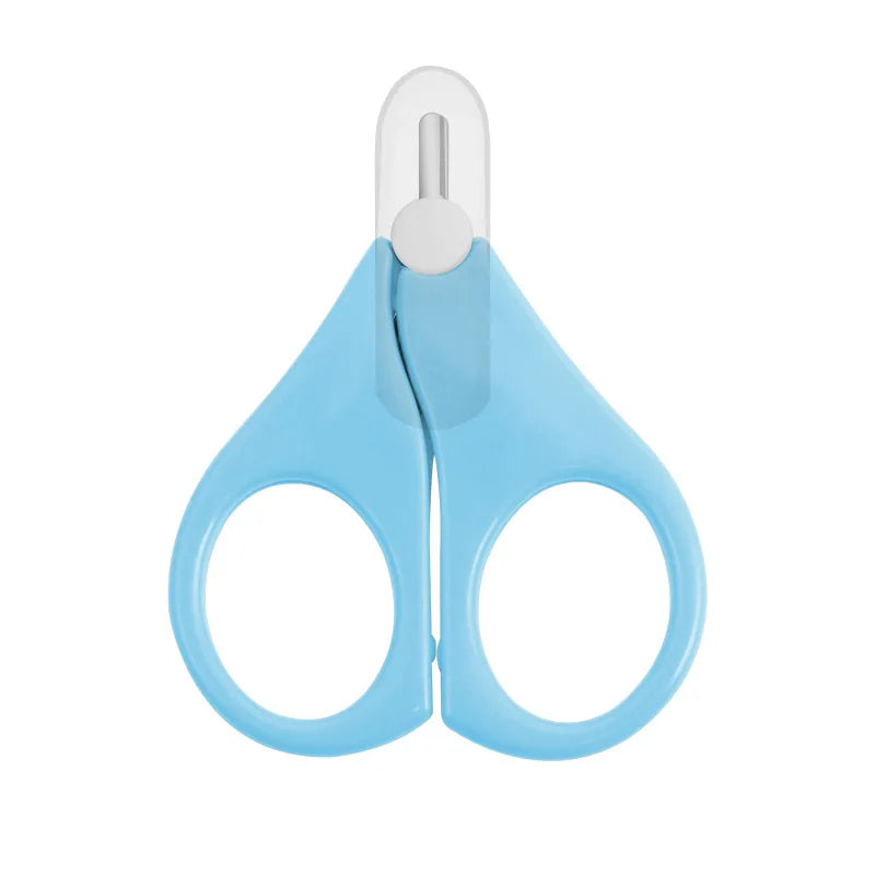 Baby Safety Nail Clippers & Scissors - Mini Stainless Steel Rounded Tip Trimmer for Newborns and Infants