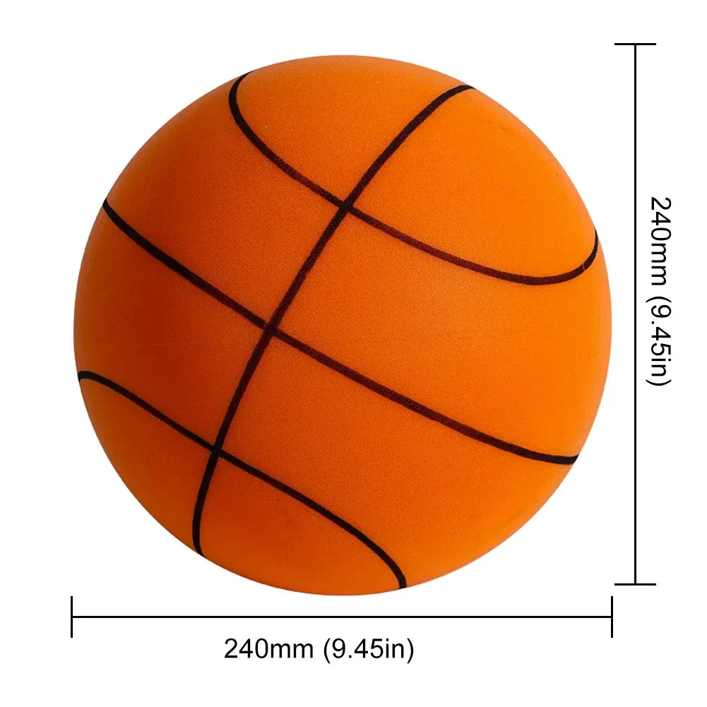 Silent Foam Basketball for Kids – Indoor Squeezable Bounce Ball, Diameter 18/21/24 cm (7.1/8.3/9.4 in)