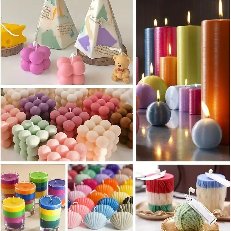 16-Color Candle Dye Kit - 16 x 0.18 oz (5 g) Colorant Packs for DIY Candle Making, Craft Supplies & Holiday Gifts