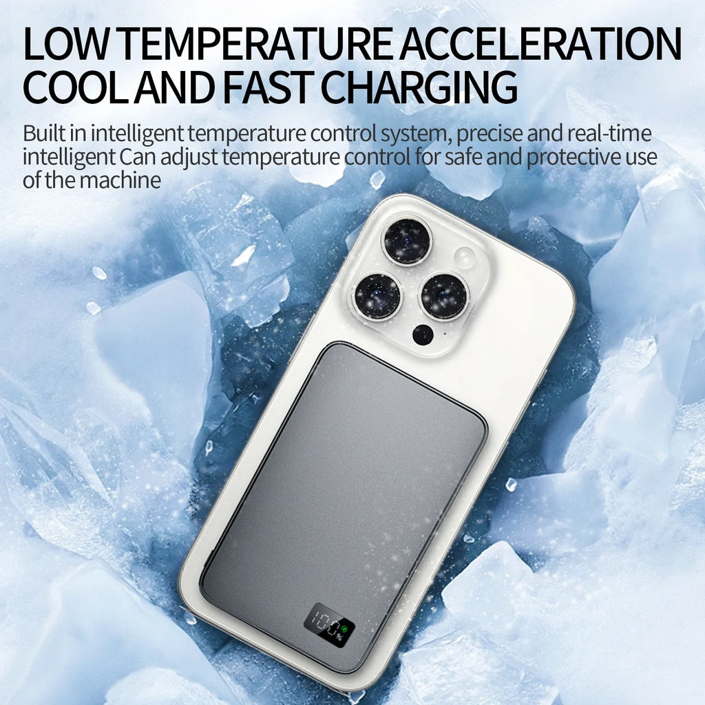 Ultra-Thin Magnetic Wireless Power Bank 20W - Alloy Portable MagSafe-Compatible Charger